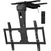 PUTORSEN Supporto TV da Soffitto Motorizzato 37-75 - Sollevatore TV Elettrico, Ribaltabile, Telecomando, 45 kg, VESA 600×400mm, Nero