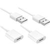 MoKo Adattatore di ricarica Cavo USB compatibile con Apple Pencil 1st, [2 pezzi] Connettore cavo Lightning per Apple iPad Pro 12.9 10.5 9.7 / iPad Air 4 / iPad Mini 5 2021 Pencil (3 piedi) - Bianco