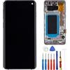 E-YIIVIIL Display TFT compatibile con Samsung Galaxy S10 SM-G973F SM-G973U 6.1 LCD Display Touch Screen Assembly with Tools Black (con cornice) No Fingerprint