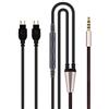 HanSnby Cavo audio di ricambio, compatibile con cuffie Sennheiser HD525, HD545, HD565, HD580, HD600, HD650, cuffie e dispositivi iPhone, iPod, iPad, Apple, con microfono in linea e controllo remoto