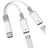HOYULLI Adattatore USB C Caricabatterie per cuffie (2 in 1) cavo di tipo C per iPhone 16 15 Pro Max per connettore audio Apple compatibile con Samsung S25 S24 S23 adattatore per iPad cuffie AUXiliar auto