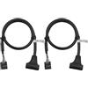 Duttek Adattatore USB 3.0 a USB 2.0, connettore USB 3.0 a cavo USB 2.0, 19 pin USB 3.0 maschio a 9 pin USB2.0 femmina cavo adattatore convertitore 50 cm / 19,68 pollici (confezione da 2)