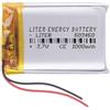 Liter energy battery Batterie 503450 LiPo 3.7V 1000mAh 3.7Wh 1S 5C Liter Energy Battery per l'elettronica Ricaricabile Telefono Portatile Smartwatch Orologio GPS - Non adatto per Radiocomando 52x34x5mm (1000mAh|503450)
