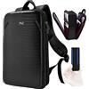 ZINZ Zaino Protettivo per PC Espandibile,Black | Zaino Computer a Guscio Morbido con Multi-Tasche & Spallacci Spessi, Compatibile con Notebook 15-15,6-16