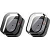 QINOUK Cover Rigida per CMF by Nothing Watch Pro con Vetro Temperato, [2-Pack] Cover Protettiva Antigraffio Case Compatibile con CMF by Nothing Watch Pro-Nero Trasparente