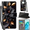 PHINIENLAND Cover per Honor X9A 5G / Honor Magic5 Lite Case PU Pelle Custodia [Kickstand] [Chiusura magnetica] [Slot per Schede], Portafoglio Flip Custodia per Honor X40 5G,Fiori