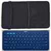 Orchidtent, custodia protettiva in neoprene per tastiera portatile senza fili Logitech K380 multidevice Bluetooth e tastiera Arteck HB030B, colore nero