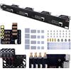 GeeekPi Kit rack 1U per Raspberry Pi 4B, 19, 1U, supporta 1-4 unità con 4 ventole Raspberry Pi, dissipatore di calore, micro HDMI a schede HDMI, scheda TF a FPC per Raspberry Pi 4B