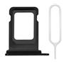 MMOBIEL Vassoio Porta Scheda SIM Compatibile con iPhone 12 mini - Sostituzione Supporto Scheda SIM - Porta SIM - Incl. Estrattore SIM e Anello di Gomma Impermeabile - Nero