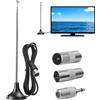 Wowsofty Antenna radio FM Dab per interni telescopici, 75 ohm con base magnetica per sintonizzatore radio portatile, compatibile con ricevitori stereo, sintonizzatori radio portatili e sistemi Hi-FI, kit 3