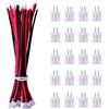 Shappy 20 Pezzi Micro JST PH 2.0 2-Pin Maschio Connettore con Filo e 20 Pezzi 10 cm Rosso e Nero Silicone Filo del Cavo con Connettore Femmina