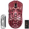 ATTACK SHARK R5 Ultra Mouse Gaming Wireless in Fibra di Carbonio 8000Hz, 39g SUPERLIGHT, 42000DPI, Sensore PAW3950MAX, Nordic 52840, Bluetooth/2.4G/USB-C Cabalto, 8K Cavo Spirale, per PC/Mac, Rosso