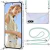 ISOI Cover Trasparente con Cordino compatibile con Samsung Galaxy A36 5G, Regolabile e Rimovibile Collana Tracolla Laccio Collo, Custodia per Telefono in Silicone TPU Morbido Antiurto - Verde