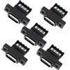 chenyang Confezione da 5 connettori USB C fai da te, USB C 6 Pin PD 65 W carica attacco femmina riparazione adattatore saldatura di ricambio con fori di montaggio SCEW