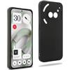 REY Cover in Gel TPU Nera per Nothing Phone 2A Plus, Ultra Sottile 0,33 mm, Morbido Flessibile, Custodia Silicone