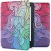 kwmobile Custodia eReader Compatibile con Kobo Nia Cover - eBook Reader Flip Case - fucsia/blu/verde - Gioco di Colore
