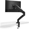 BLUNORD Braccio Monitor da Scrivania 17-32 Pollici, Supporto Monitor a Molla a Gas Fino a 9 kg, Regolabile in Altezza, Rotazione 360°, VESA 75x75/100x100, Fissaggio con Morsetto