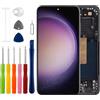 Duotipa Display TFT da 6,1, Compatibile con Samsung Galaxy S23 SM-S911B (Nero con Cornice), Display LCD Touchscreen, Montaggio con Kit di Strumenti di Riparazione, Senza Impronte digitali