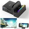 GuileKeys Switch 2 TV Docking station, RGB Portatile Base Support Compatibile con NS Switch 2 Console, Caricatore Switch 2 con 4K HDMI, Carica USB3.0 Dock Switch 2