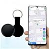 Housekeeper GPS Bluetooth Smart Tag Tracker con App Adatto per Animali Domestici Bambini Auto Chiavi Zaini Valigie Tracce Ovunque Sia Android IOS Compatibile con Supporto in Pelle Impermeabile Facile Trovare Nero