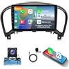 Hodozzy 2G 64G Android Autoradio per Nissan Juke J15(2010-2019)/YF15 Infiniti ESQ 2011-2017 Carplay Android Auto,9 Pollici Touch Screen, GPS GPS WiFi Bluetooth FM RDS con Retrocamera Radio per Nissan