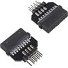 HALJIA 2 adattatori da USB 2.0 a 3.0, reversibili, da USB 2.0 a 9 pin maschio a scheda madre, connettore femmina a 19 pin, connettore in plastica per scheda madre, accessorio per trasmissione dati