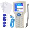 CIFY Programmatore di schede IC HID ID, lettore NFC, scrittore/lettore/duplicatore di accesso RFID a 10 frequenze 125KHz 13,56MHz, con interfaccia USB, 10 carte chiave T5577 / UID gratuite