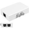 JSER UTP STP 2 in 1 out 2 Ports RJ45 LAN CAT Network Switch Selector Internal External Networking Switcher Splitter Box