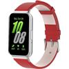 KUTEWEU Pelle Cinturino per Samsung Galaxy Fit 3 SM-R390, Cinturino Regolabile per Donna e Uomo, Braccialetto Pelle Cinturin Sportivo Braccialetto per Galaxy Fit 3 Fitness Tracker (Rosso)