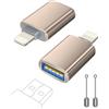 layajia Adattatore da Lightning a USB, Cavo da Lightning Maschio a USB Femmina per iPhone 14 13 12 11 Pro Max, Adattatore OTG per iPhone che Supporta Unità Disk, Mouse, Tastiera, Hub, Fotocamera