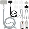 Aulese 2 Pezzi Cordino per Cellulare, Regolabile Universali Laccio per-Cellulare, Laccetto Ciondolo per Cellulare con 6 Cuscinetti, Compatibile con iPhone/Samsung/Huawei