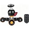 Andoer L4 PRO Dolly Motorizzato con Telecomando e Testa a Sfera, Slider Fotocamera Ricaricabile a 3 velocità per Fotocamera Leggeri e Telefono