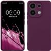 kwmobile Custodia Compatibile con Xiaomi Redmi Note 13 4G Cover - Back Case per Smartphone in Silicone TPU - Protezione Gommata - viola bordeaux