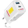 DCHK Haribo 45W Caricatore USB C per Samsung GaN PPS PD, Caricatore Rapido per Samsung Galaxy S25/S24/S23/S23+/S23 Ultra/S22/S21/S20/Note20/A73/A53/S10, Compatto da Viaggio, Blu