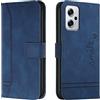 Bravoday Cover per Xiaomi Redmi Note 11T PRO/Redmi Note 11T PRO+, Flip Custodia in Pelle PU Portafoglio Custodia per Xiaomi Redmi Note 11T PRO, con Slot per Schede, Blu