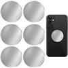 GENSMILE Piastre Magnetiche Porta Telefono Autoadesive - 6 Pezzi Piastra Metallica per Porta Cellulare Magnete per Auto, Nastro Adesivo Forte Rotondo in Acciaio per Telefono e Custodia
