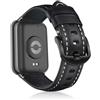 KeeFos Cinturino in Pelle per Mi Band 10 Pro/Redmi Watch 6 Lite (Nero) | Cinturini in Regolabile per Xiaomi Smart Band 10 Pro/9 Pro/8 Pro/Redmi Watch 6 Active/Redmi Watch 6/5/4
