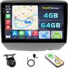 Hikity 4+64GB Android 15 Autoradio per Toyota Vitz XP10 Yaris Platz Echo 1999-2005 con Wireless Carplay Android Auto, 9 Pollic Incell Schermo Tattile Supporto BT/GPS/WiFi/FM/RDS+Retrocamera+MIC
