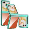 GIOPUEY Cover Compatibile con Motorola RAZR 60, Alta Trasparenza Custodia, Materiale PC Rigido Case，Nessun Ingiallimento, Nessuno Sbiadimento - Green