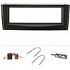 tomzz Audio 2414-029 Set di pannelli radio compatibili con Fiat Grande Punto tipo anno 199 2005-2009 nero con adattatore radio ISO adattatore antenna ISO staffa di sblocco DIN