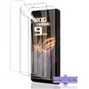 Euukzzea Pellicola Protettiva Compatible con ASUS ROG Phone 9/ROG Phone 9 Pro 5G, Protezione Schermo Anti Graffio Senza Bolle, 3 Pezzi HD Trasparente Morbido TPU per ASUS ROG Phone 9