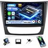 SIXWIN Qualcomm 8 Core 4+64G Android 15 Autoradio con CarPlay/Android Auto/DSP per Mercedes Benz E-W211 E320 E500 E350 CLS-W219,9 Pollici HD Schermo con WiFi6 Navi Bluetooth 5.1 RDS/FM