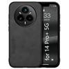 Kepuch Silklike Cover per Realme 14 Pro+ 5G - Custodia Case Piastra Metallica Incorporata - Nero