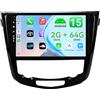 MISONDA MSD 10.1 Pollice 2G+64G Autoradio Per Nissan X-Trail Qashqai J11 Rouge 2014-2018 | Android 15 GPS Navigation Radio | Carplay Android Auto Volant WiFi DAB Bluetooth Mirror link | Telecamera | 2 Din