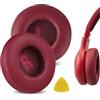 Geekria QuickFit Protein - Cuscinetti auricolari di ricambio in pelle per cuffie JBL E35, E45bt, E45, cuscinetti per auricolari, cuscinetti per auricolari, parti di riparazione (rosso)