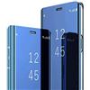 Jacyren Custodia in pelle compatibile con Samsung Galaxy A21S, a specchio, 360 °, con funzione leggio A21S, colore: blu