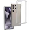 REY Pack 3X Cover in Gel TPU Trasparente per Samsung Galaxy S25 Ultra, Ultra Sottile 0,33 mm, Morbido Flessibile, Custodia Silicone