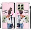 KENHONER Cover Compatibile con Xiaomi 14T, Premium Pelle PU Portafoglio Flip Libro Custodia per Xiaomi 14T [Protezione Completa] - ragazza