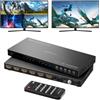 PORTTA 4K HDMI Multiviewer Switch 4x2 con PIP, Porta Quad Multi Viewer Switcher 4 in 2 con Toslink, supporto audio da 3,5 mm Supporto 4K 30Hz, 6 modalità di visualizzazione, Downscaler per PC, DVD