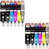 Amaprint 12 XL cartucce compatibili con Canon PGI 520 CLI 521 adatto per Pixma MP980 MP990